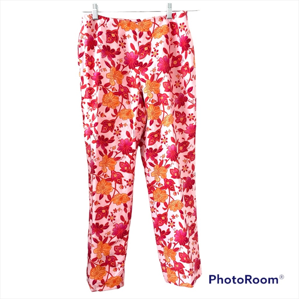 Ann Taylor Floral Silk Pants